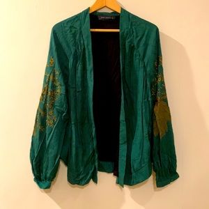 Zara shacket/open front blouse